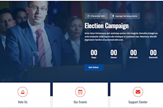 design political campaign website, candidate election website, notary website,