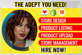design and set up your shopee, lazada, or shopify store to attract and convert