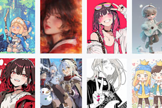 create professional anime style ai illustration