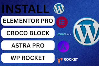 elementor pro wp rocket pro update rank math license premium plugin