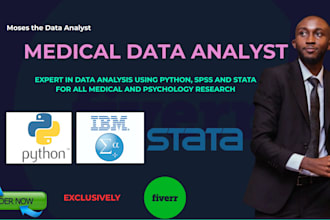 medical research data and statistical analysis using spss and python