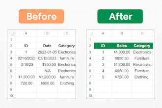 be your expert data cleaner and data analyst