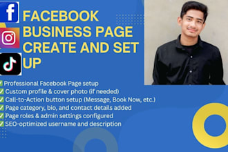 create and set up facebook business page, social media page