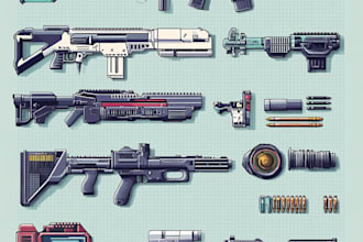 design weapon, device, and auto parts vector art illustration