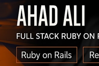 design and develop full stack ruby on rails, ror web projects
