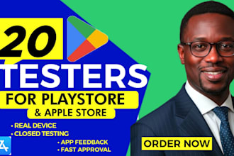 provide 12 or 20 real android app testers for google play console beta testing