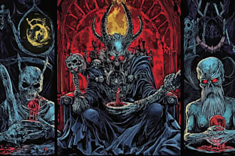 create dark art illustration