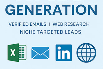 b2b lead generation web research email list building service
