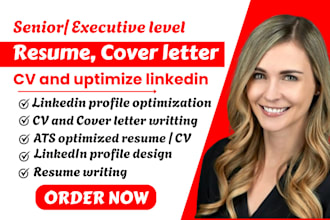 expertly write your CV, resume, cover letter and linkedin profile optimization