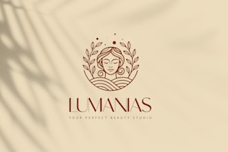 luxury skin care clinic beauty hair spa cosmetic salon logo