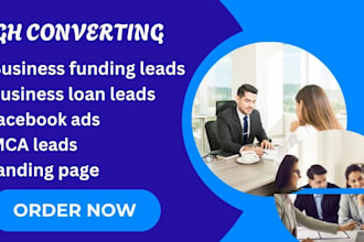 business funding lead business loan mca lead landing page sba loan lead fb ads