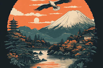 make a japanese t shirt design