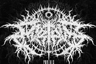 create death, black metal, grindcore, hardcore band logo