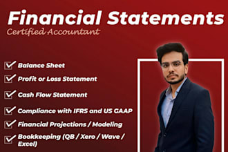 prepare balance sheet, profit and loss and financia