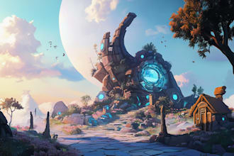 design your landscape design or environment concept art