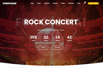 build event website, ticket booking website, event management website