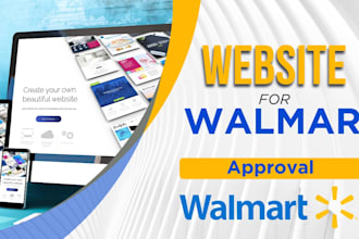 create a professional website for walmart marketplace approval