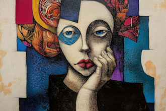 create magical abstract art, psychedelic, surrealism, cubism