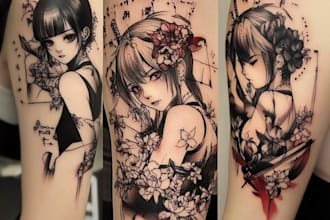 make your dream anime, manga tattoo design