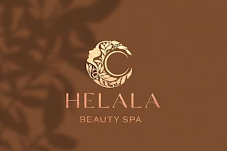 make a modern fashion, beauty, cosmetic spa, hair salon and clothing brand logo