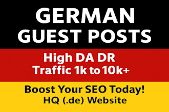 write and publish german guest post backlinks on HQ de deutsche sites