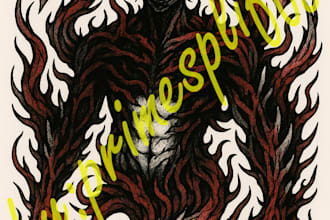 design custom tattoo stencils graphic t shirt or digital illustrations for you