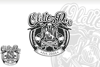 design vintage garage vehicles logo