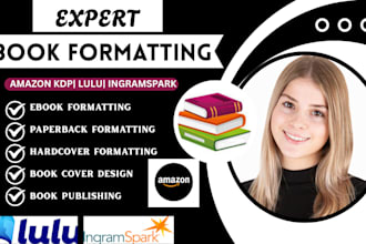 do book formatting for amazon kdp, book layout design, kdp book publishing