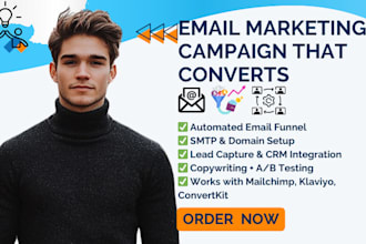 run targeted email marketing campaign, automation, funnel, SMTP setup