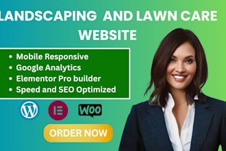 design landscaping website, lawn care website, roof inspection website