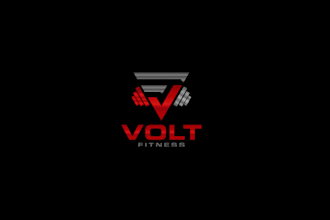 design creative volt fitness start charge logo