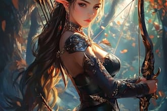 draw original fantasy characters, concept art, fanart