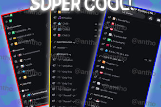 make a discord server with custom roles and bots for moderation