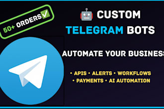 build a custom telegram bot for your business automation and workflows
