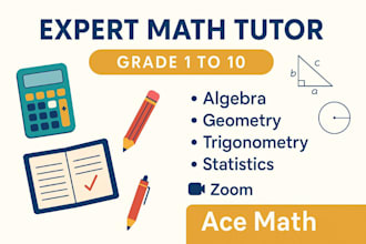 tutor you algebra, trigonometry and grade 1 to 10 math