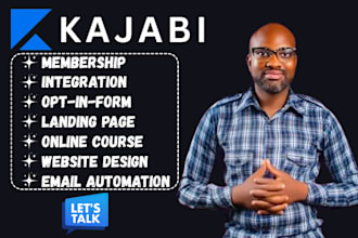 design kajabi landing page, sales funnel on thinkific, teachable course website