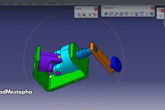 design 2d and 3d parts using catia v5 and solidworks