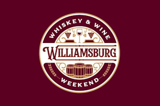 design whiskey wine festival event logo