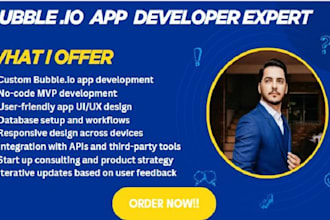 build and design your bubble io app as a nocode expert and start up consultant