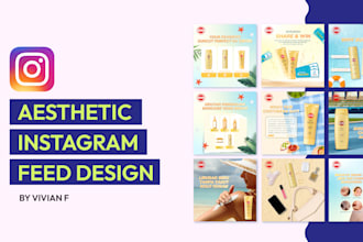 design aesthetic and modern instagram feed key visual