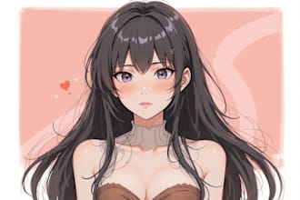 draw colored sketch anime art for profile picture, pfp, icon