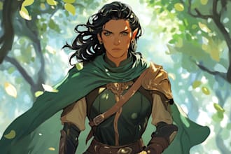 draw dnd character art and dnd illustration for you