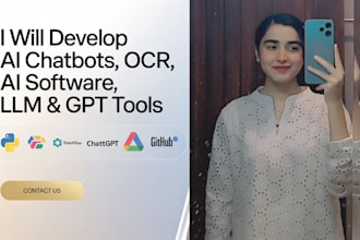 develop ai chatbot, ai software, ocr, ai website, python ai ml llm gpt CV webbot