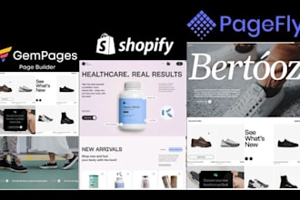 build shopify landing page using gempage, page fly, shogun