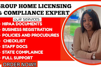 write group home  licensing, hipaa policies, and compliance documents