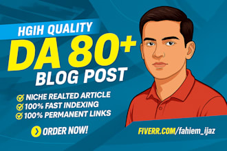 build high da 80 plus SEO backlinks via guest posting