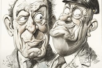 draw political cartoon and caricature