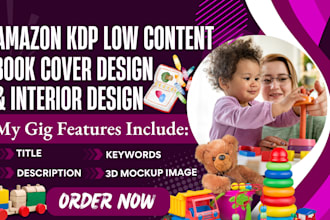 design amazon kdp low content book, journal, coloring book and book cover design
