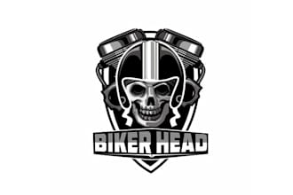 design high definition biker head logo