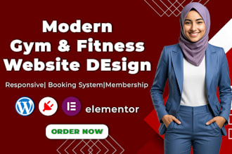 professionally develop a wordpress gym website